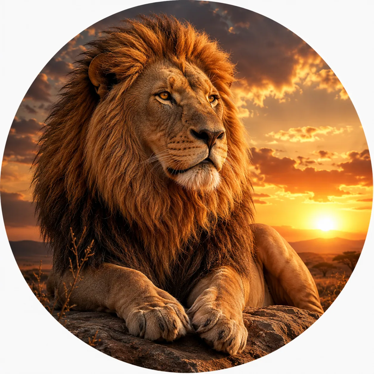 Sunset Lion