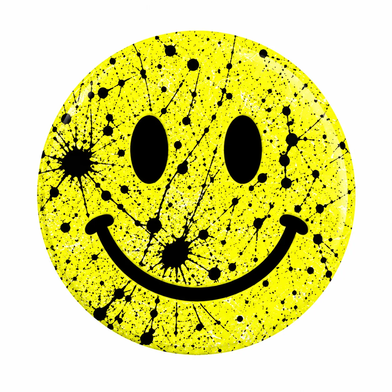Yellow Splatter Smiley